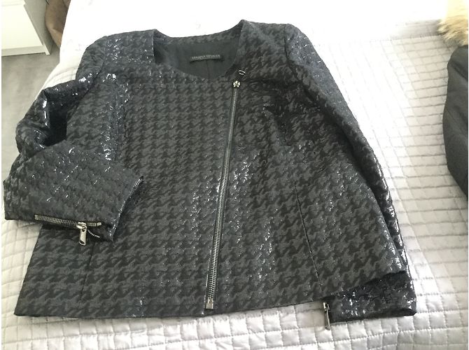Chaqueta Marina Rinaldi Negra de Algodón Estilo Perfecto Negro - vista 3