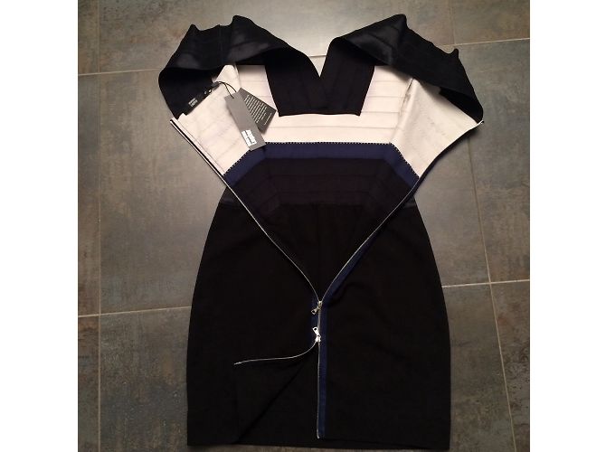 Markus Lupfer Bodycon Kleid Schwarz Blau Ecru Mehrfarben - Ansicht 3