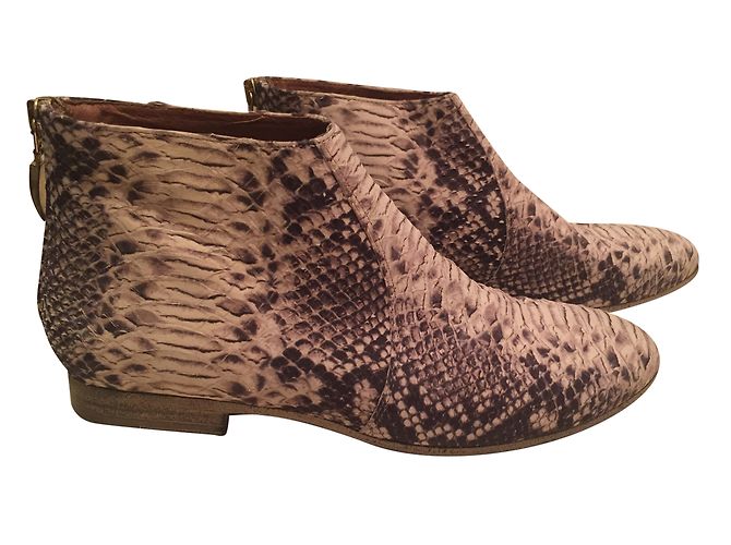 Autre Marque Bottines Bocage en cuir effet python - vue 2