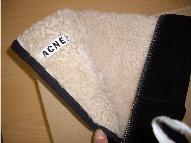 Acne Bottes avec fourrure - vue 8