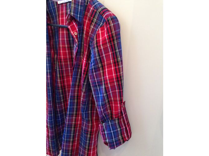 Camisa Zara de rayas rojas de algodón Talla S - vista 3