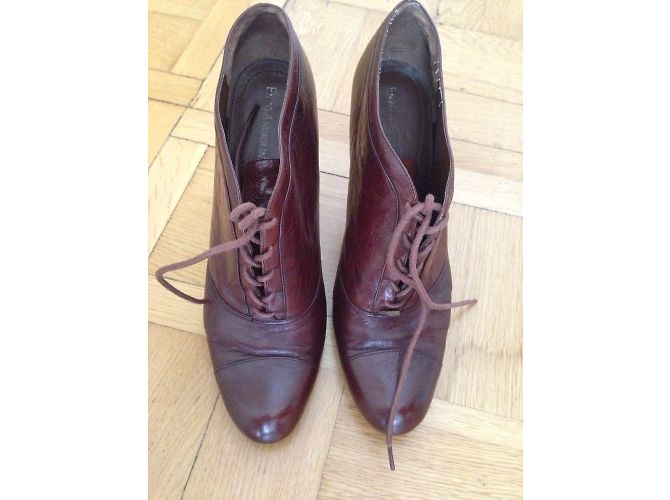 Stivaletti stringati in pelle marroni Enzo Angiolini Marrone - vista 8
