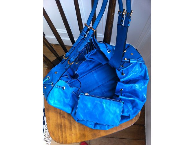 Borsa Givenchy Pumpkin in pelle color turchese Blu - vista 4