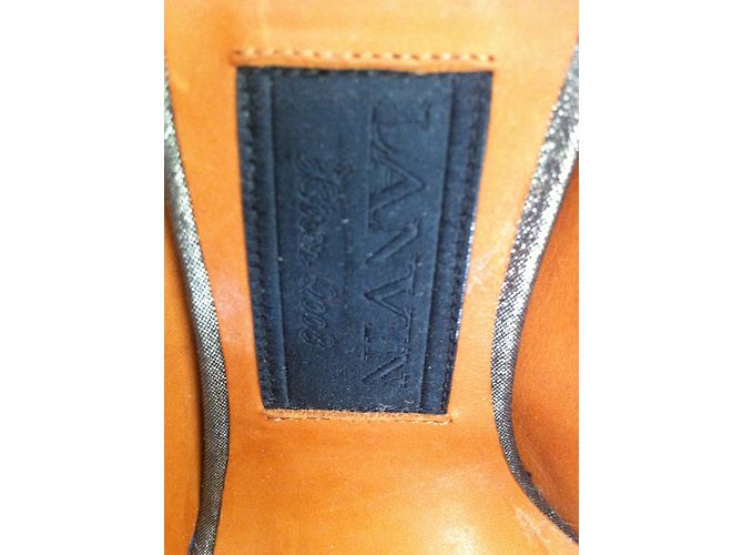 Lanvin Absatzschuhe Silber Leder Größe 36 - Ansicht 3