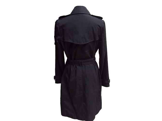 Gabardina Burberry Negra de Algodón Negro - vista 2