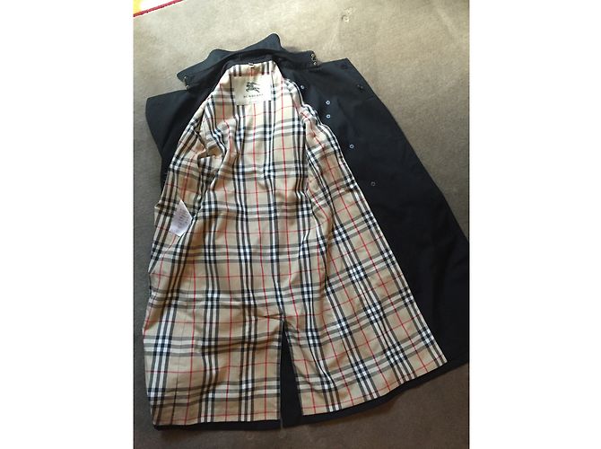Gabardina Burberry Negra de Algodón Negro - vista 5