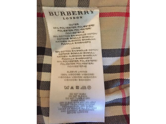 Gabardina Burberry Negra de Algodón Negro - vista 6