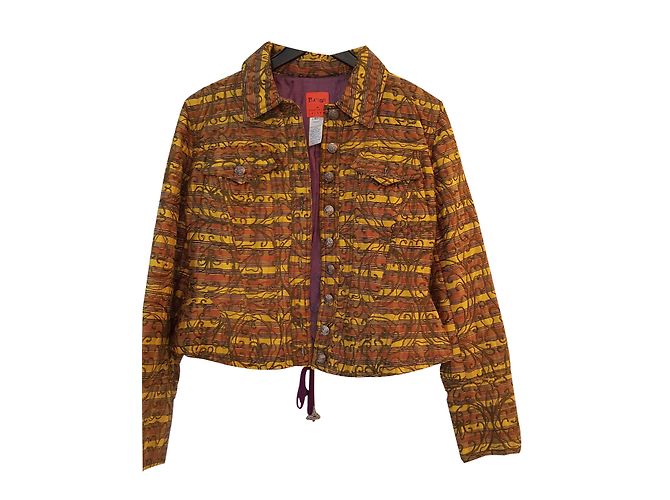 Conjunto de saia Christian Lacroix em seda marrom - vista 2