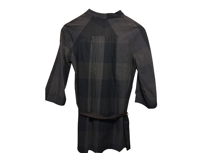 Túnica de tartán gris con cinturón Comptoir Des Cotonniers - vista 2