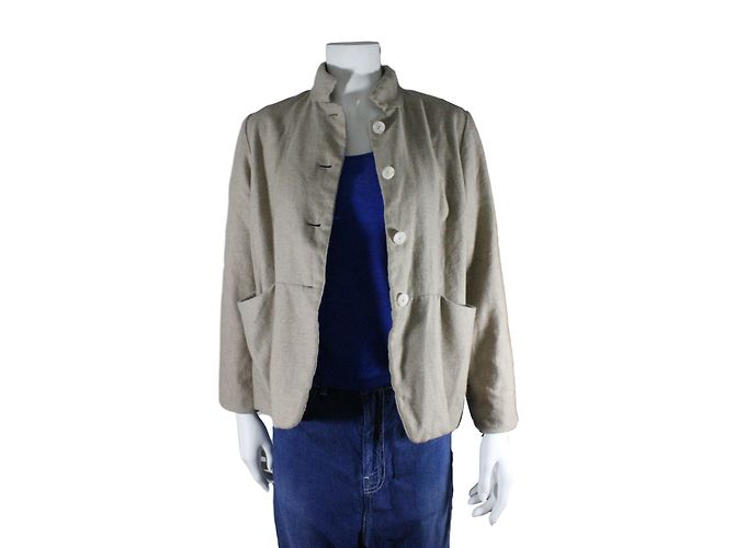 Giacca Casey-Casey beige in lana e cashmere - vista 2