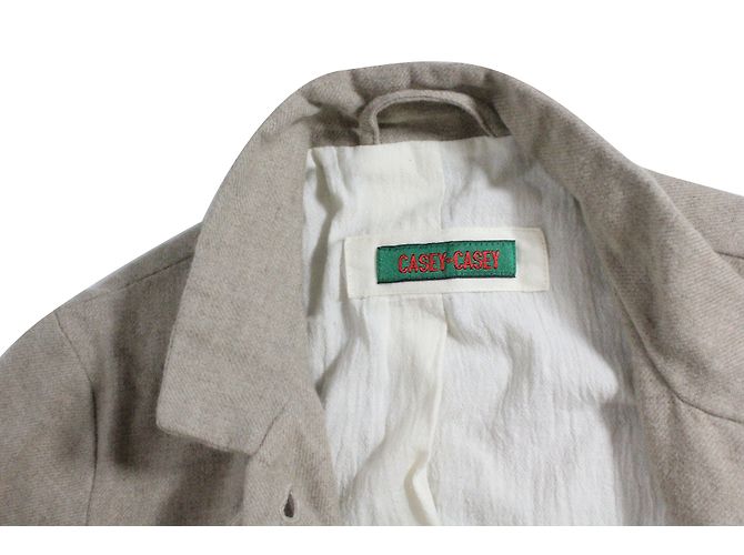 Giacca Casey-Casey beige in lana e cashmere - vista 3