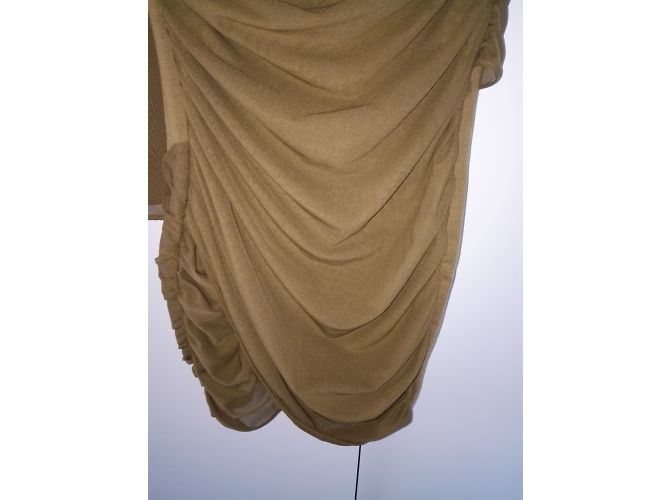 Zara Kleid Khaki mit transparentem Ärmel - Ansicht 4