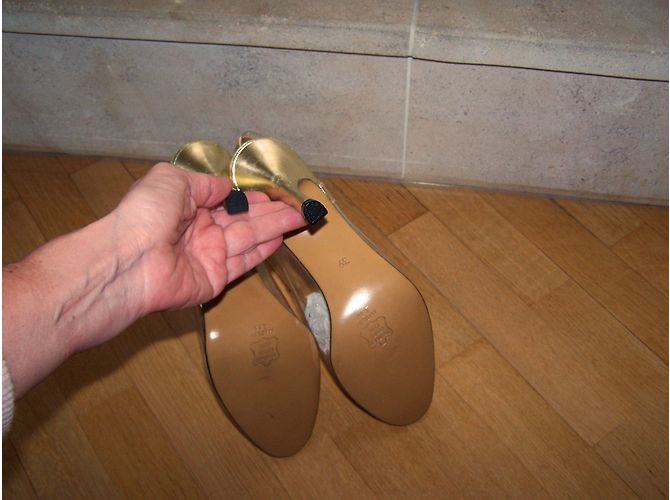 Autre Marque Sandali open toe Line Setter in pelle oro - vista 7