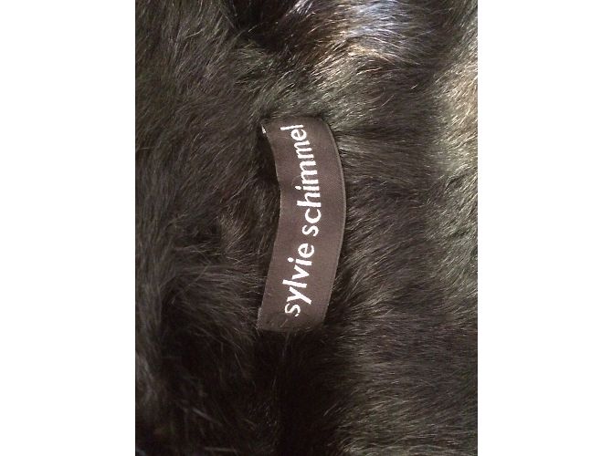 Sylvie Schimmel Biker-Jacke Schwarz mit Nerzfutter - Ansicht 3