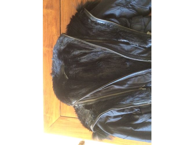 Sylvie Schimmel Biker-Jacke Schwarz mit Nerzfutter - Ansicht 4