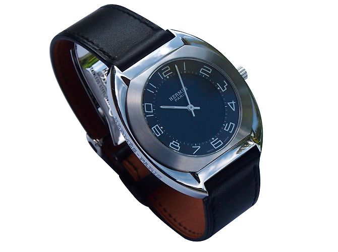 Hermès Quartz Uhr Schwarz - Ansicht 2