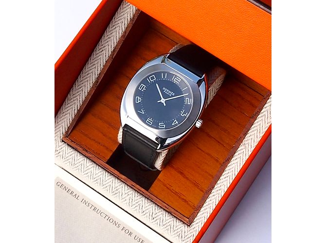 Hermès Quartz Uhr Schwarz - Ansicht 8