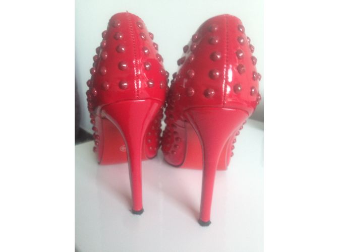 Autre Marque Décolleté JO in vernice rossa 39 Rosso - vista 3