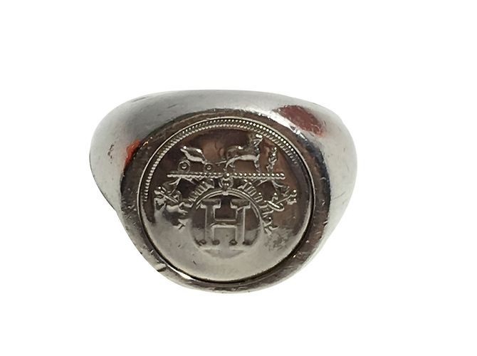 Hermès Anel Ex Libris Prata - vista 2
