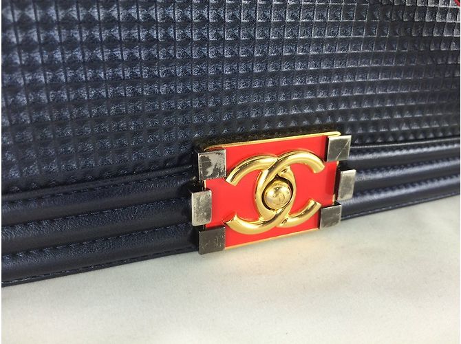 Chanel Boy Cruise 2013 Blu scuro Grande - vista 2