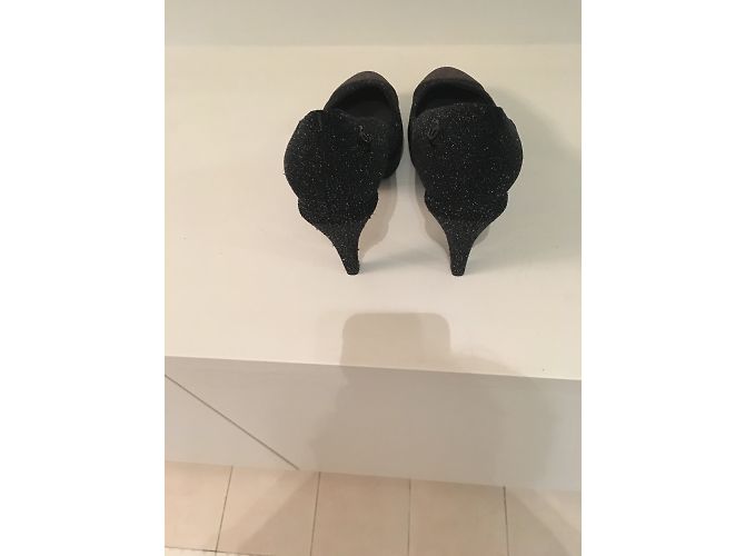 Chanel Pumps Leder Dunkelgrau Anthrazitgrau - Ansicht 3