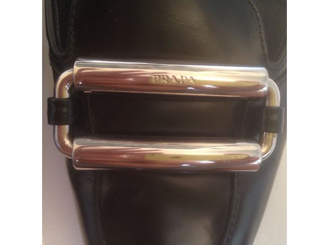 Décolleté Prada in pelle nera taglia 40 Nero - vista 9