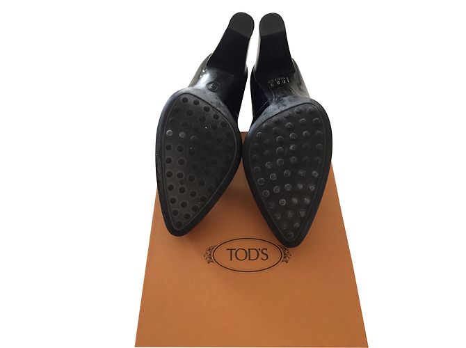 Décolleté Tod's in pelle nera lucida 37 Nero - vista 2
