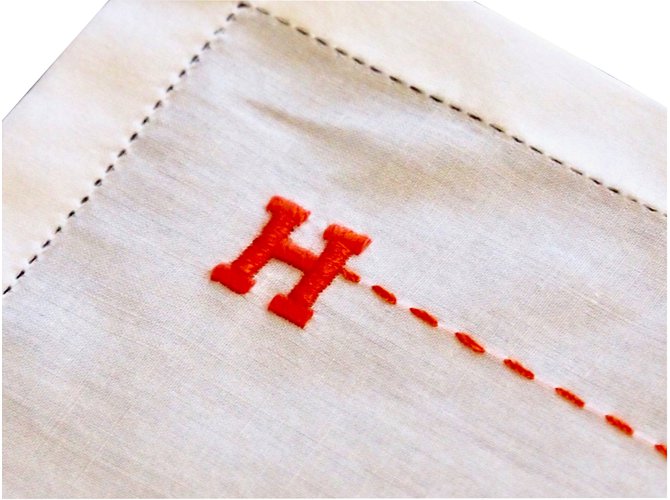 Hermès Cachecol de seda Laranja - vista 2