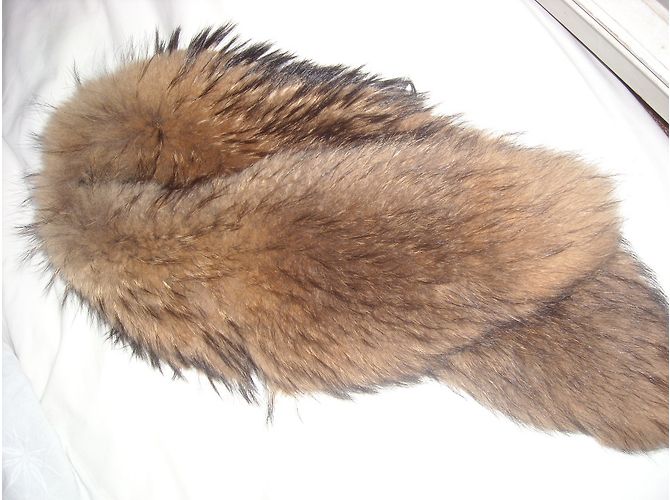 Abrigo Weill de cuero marrón con cuello de piel de zorro Castaño - vista 5