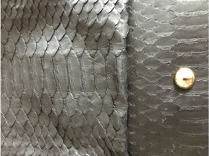 Autre Marque Sac à main Opéra en python noir - vue 4