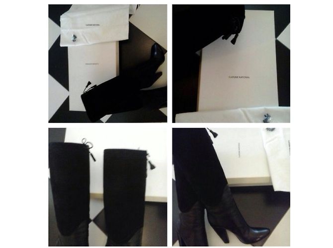 Costume National Botas negras de tacón alto Negro - vista 3