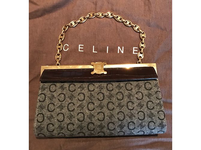 Borsa a mano Céline in pelle bronzo - vista 3
