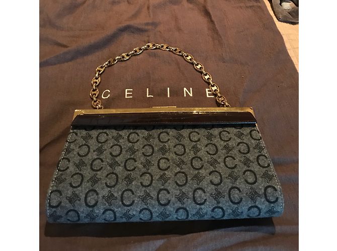 Borsa a mano Céline in pelle bronzo - vista 4