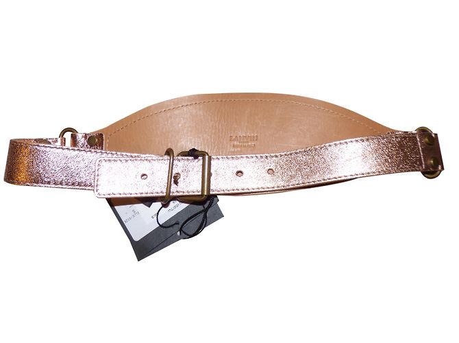 Lanvin Breiter Ledergürtel in Rosa Metallic Metallisch - Ansicht 2