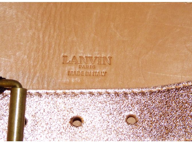 Lanvin Breiter Ledergürtel in Rosa Metallic Metallisch - Ansicht 4