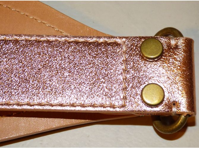 Lanvin Breiter Ledergürtel in Rosa Metallic Metallisch - Ansicht 5
