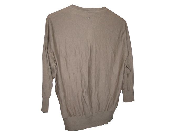 Strenesse Strickjacke Baumwolle Kaschmir Taupe Größe 38 - Ansicht 2