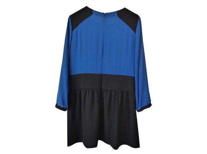 Abito in seta blu e nero Pablo De Gerard Darel - vista 2