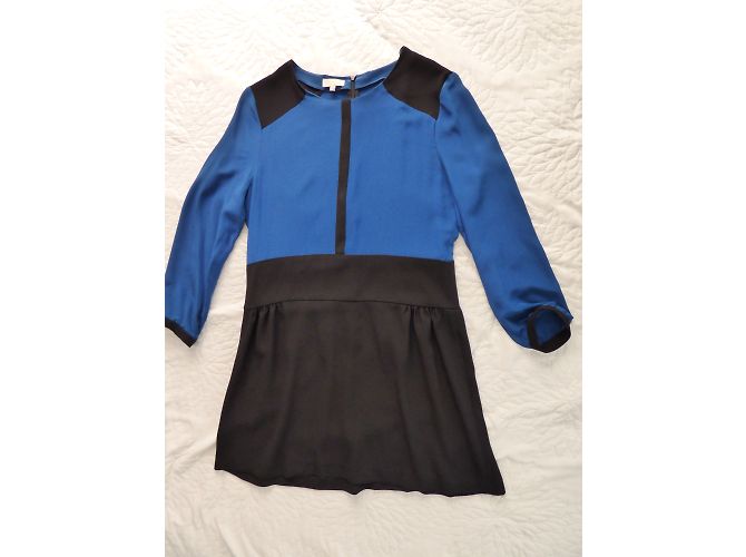 Abito in seta blu e nero Pablo De Gerard Darel - vista 4