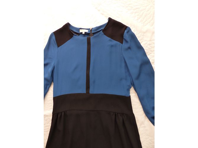 Abito in seta blu e nero Pablo De Gerard Darel - vista 5
