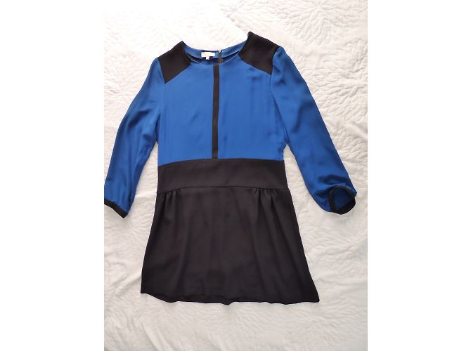 Abito in seta blu e nero Pablo De Gerard Darel - vista 6