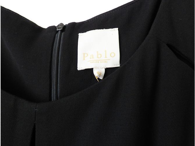 Schwarzes Viscose Kleid Pablo De Gerard Darel - Ansicht 8