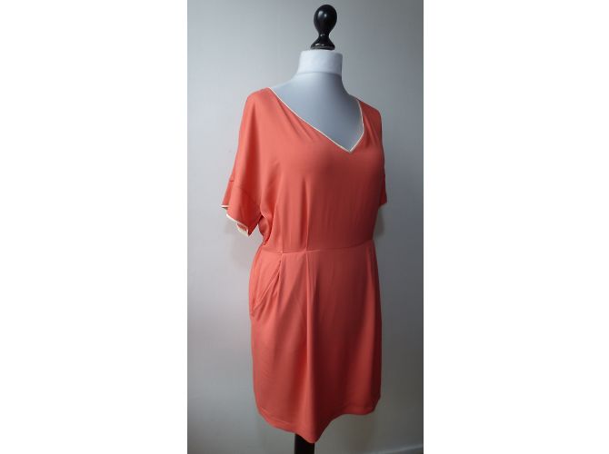 Vestido de viscose cor de coral Pablo De Gerard Darel - vista 3