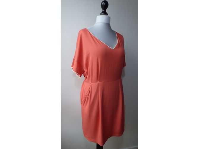 Vestido de viscose cor de coral Pablo De Gerard Darel - vista 4