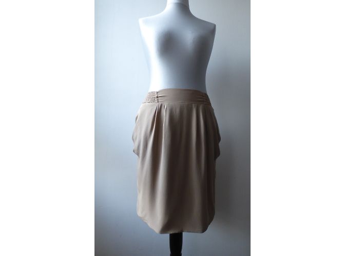 Falda de seda Pablo De Gerard Darel beige - vista 3