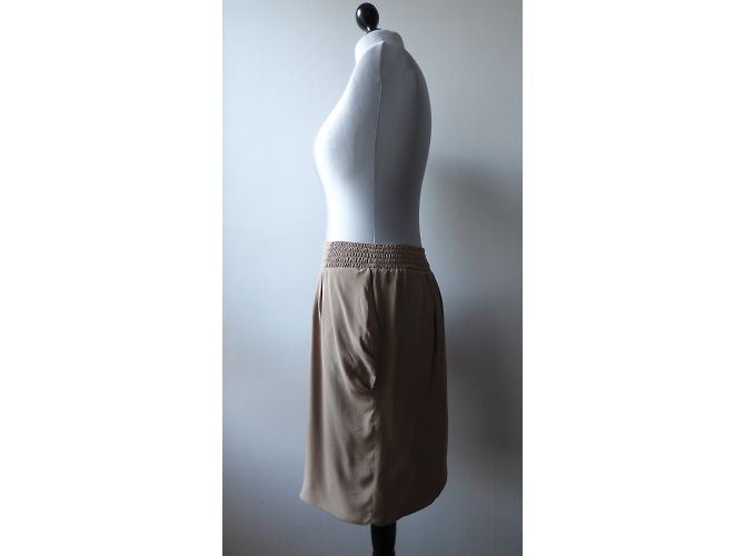 Falda de seda Pablo De Gerard Darel beige - vista 4