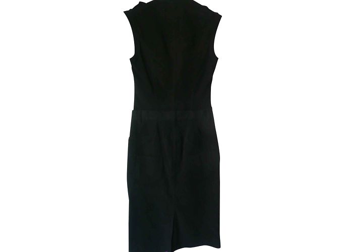 Vestido Alexander McQueen de algodón negro efecto terciopelo - vista 2