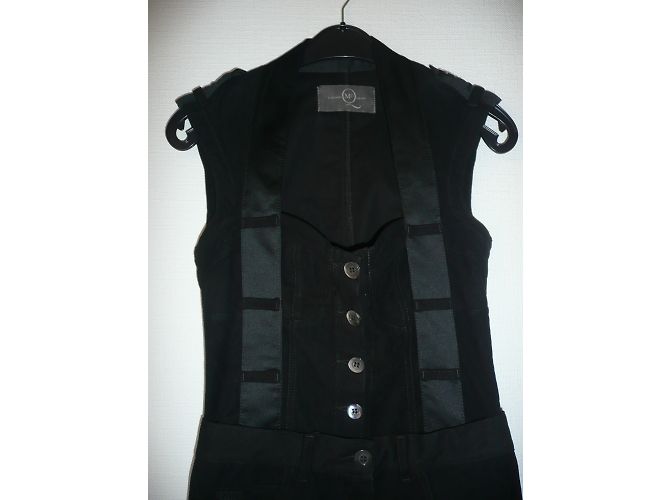 Vestido Alexander McQueen de algodón negro efecto terciopelo - vista 3