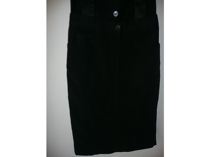 Vestido Alexander McQueen de algodón negro efecto terciopelo - vista 4