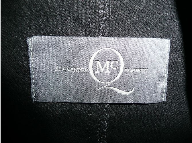 Vestido Alexander McQueen de algodón negro efecto terciopelo - vista 5